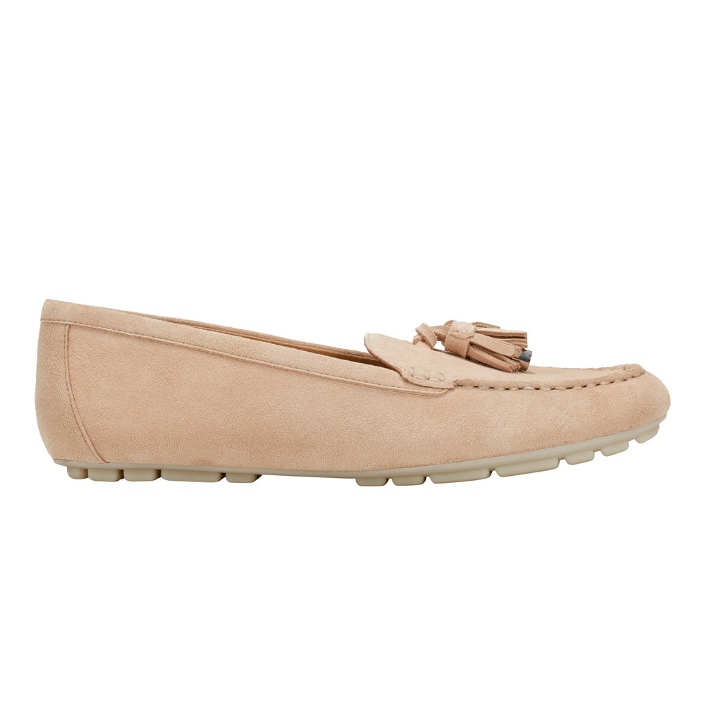 Layney Casual Tassle Loafer - Natural Suede
