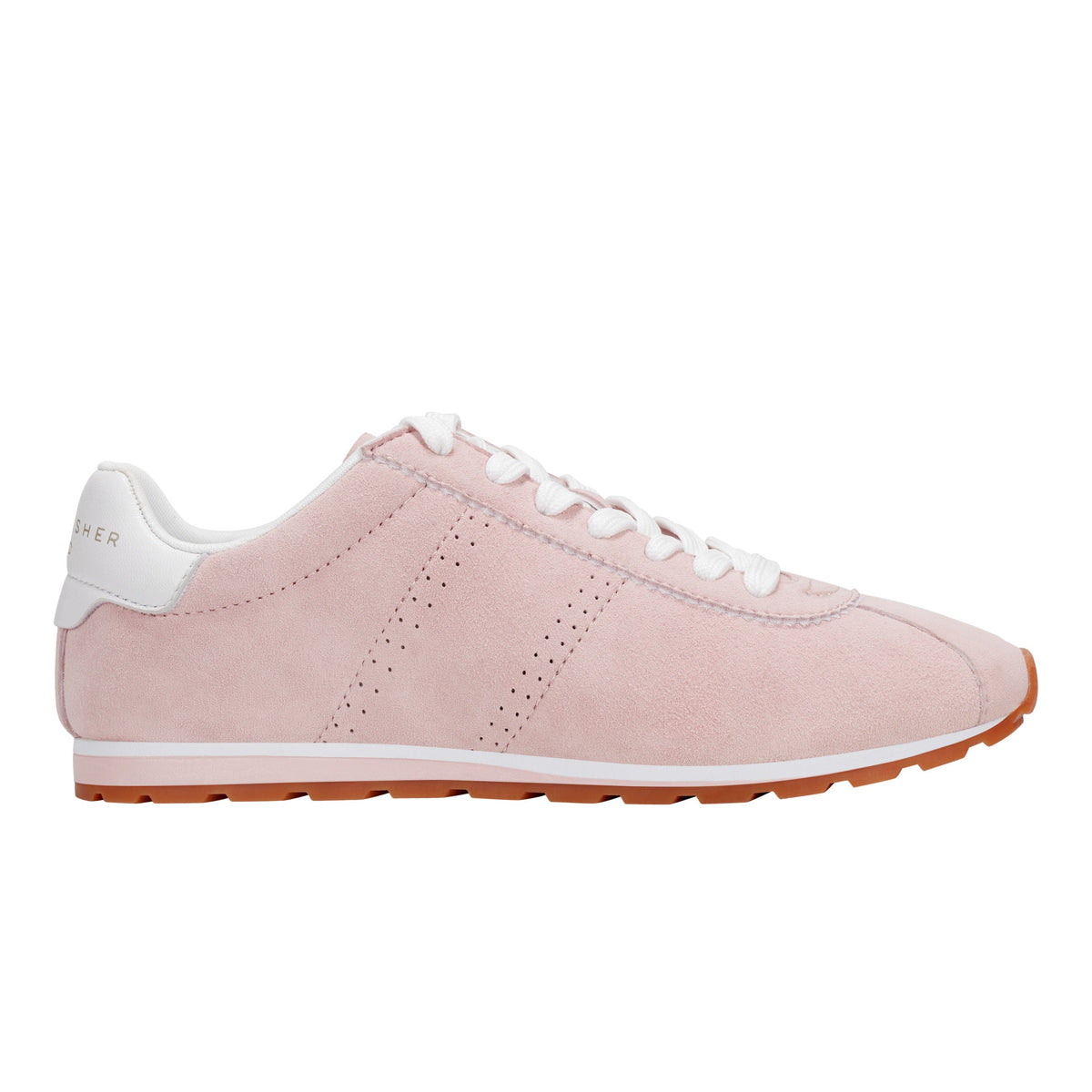 Teddy Laceup Sneaker - Light Pink Suede