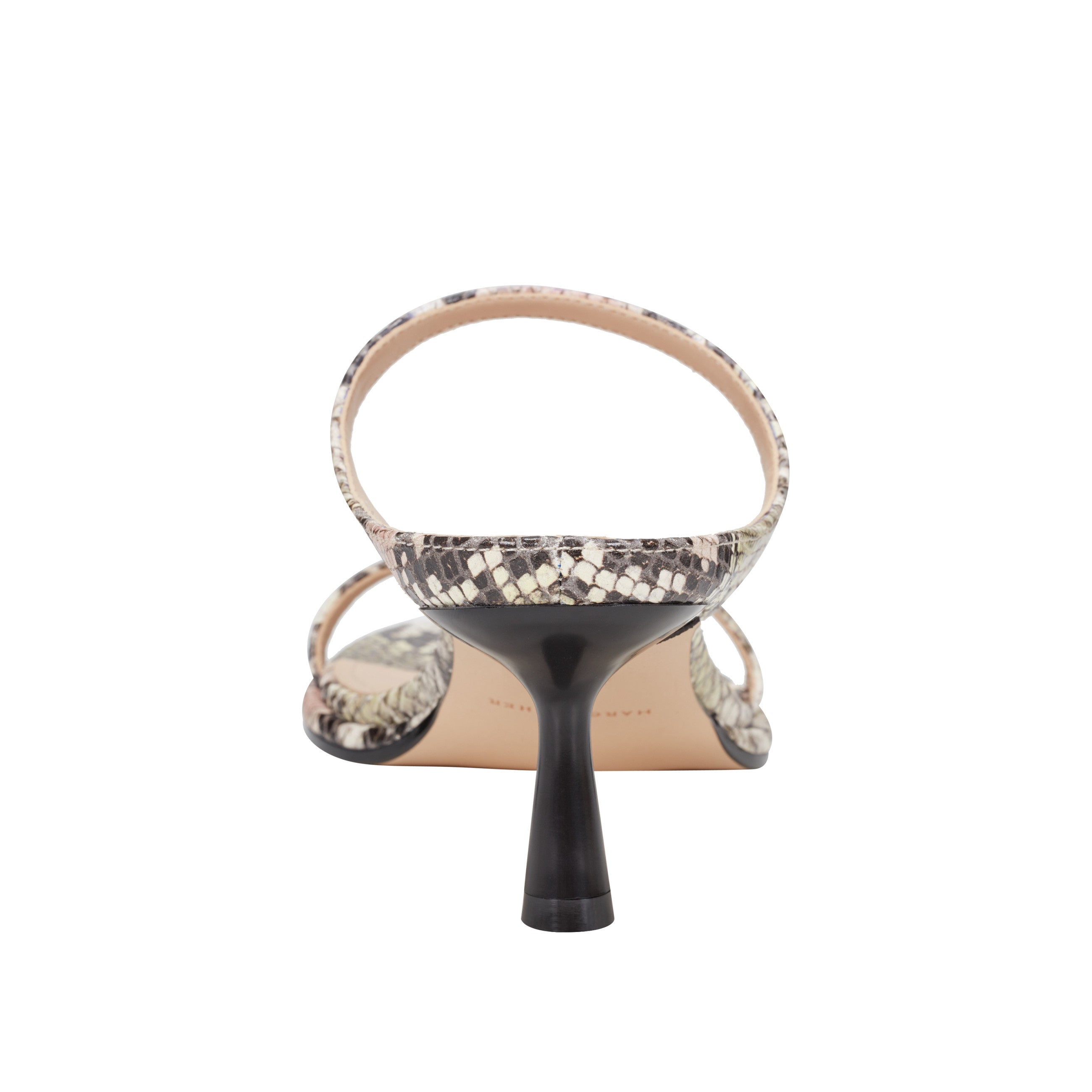 Alonde Heeled Slide Sandal - Natural Snake
