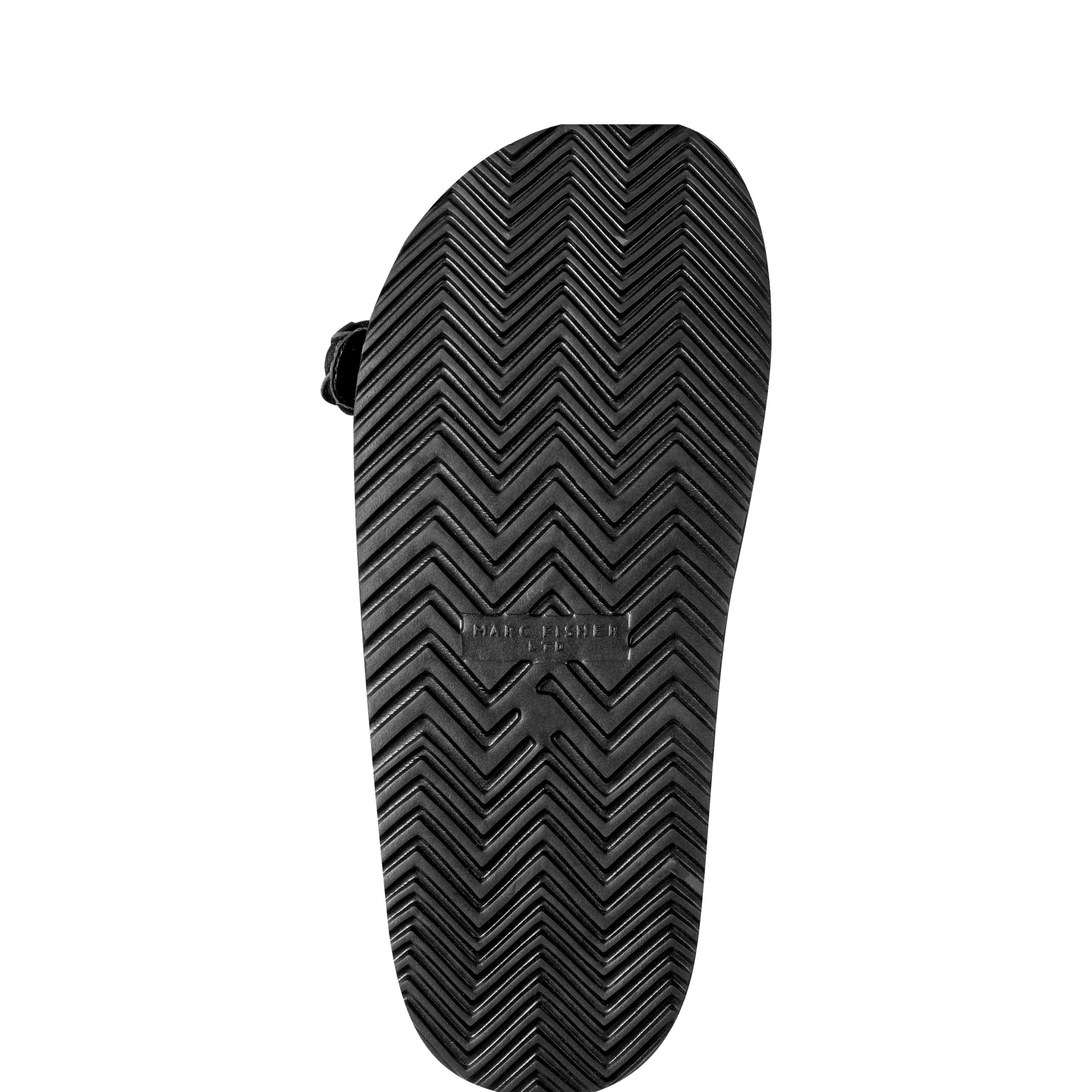 Auggie Woven Footbed Sandal - Black Leather