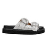 Auggie Woven Footbed Sandal - Silver Leather
