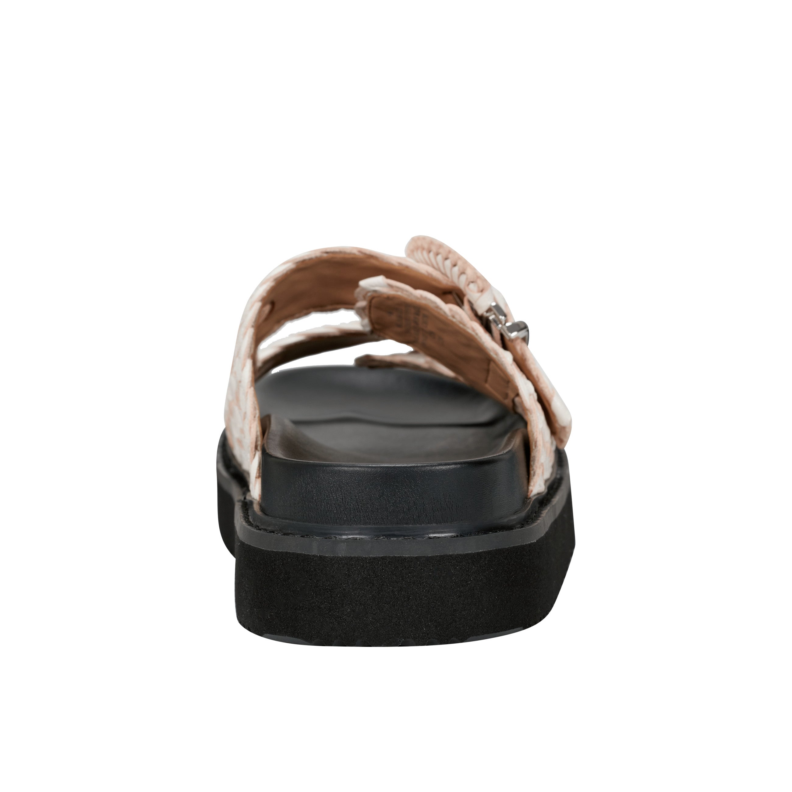Auggie Woven Footbed Sandal - White Leather