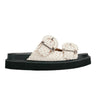 Auggie Woven Footbed Sandal - White Leather