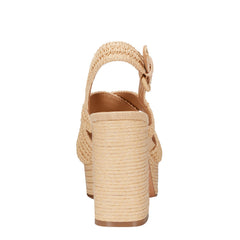 Caddy Platform Sandal - Natural Raffia