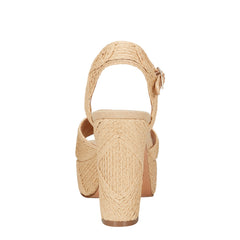 Calyn Platform Sandal - Natural Raffia
