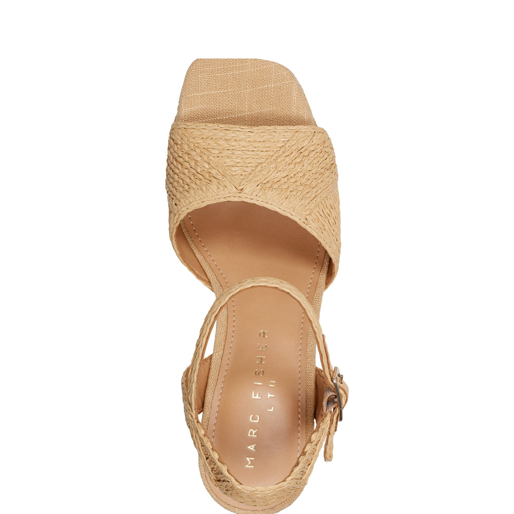 Calyn Platform Sandal - Natural Raffia