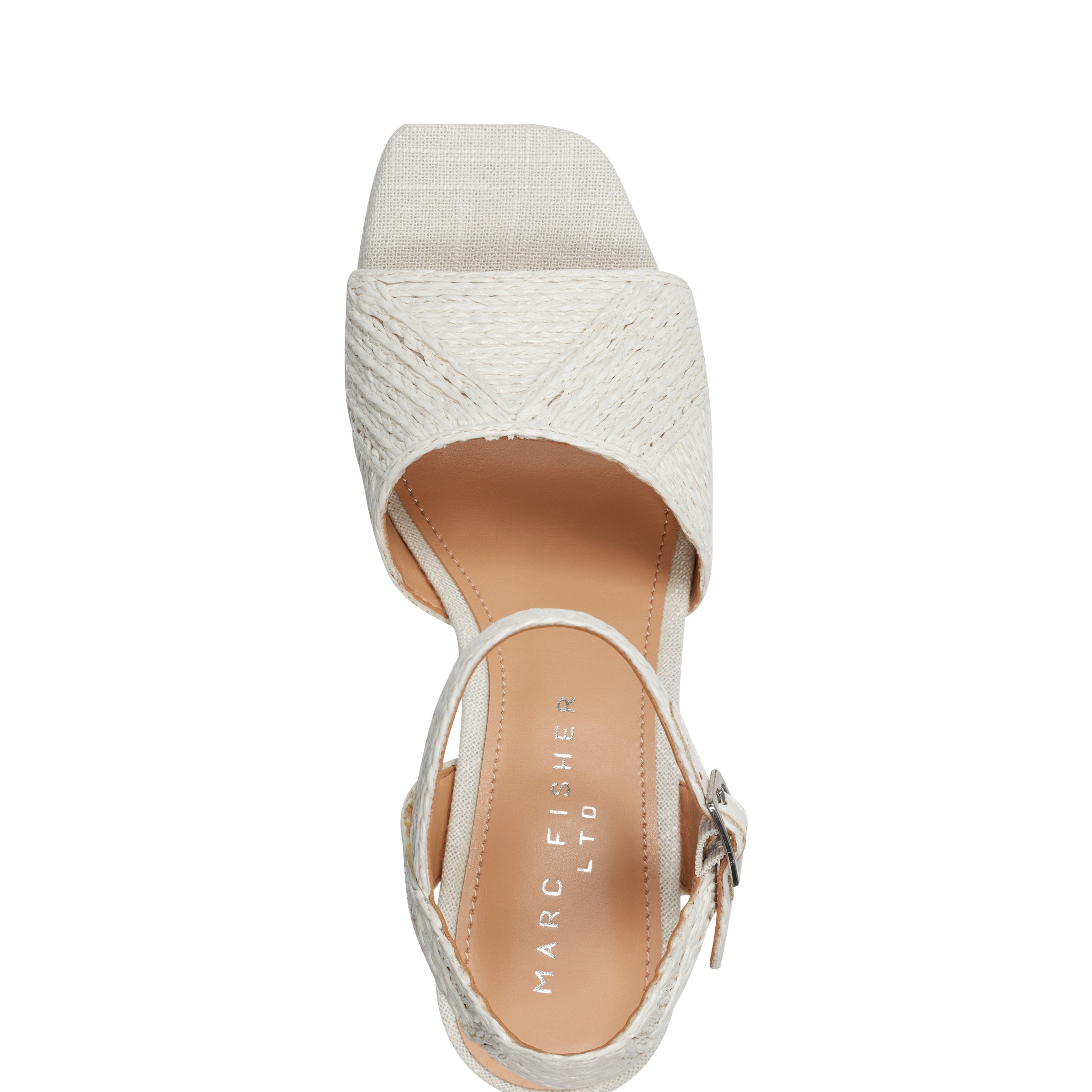 Calyn Platform Sandal - White Raffia