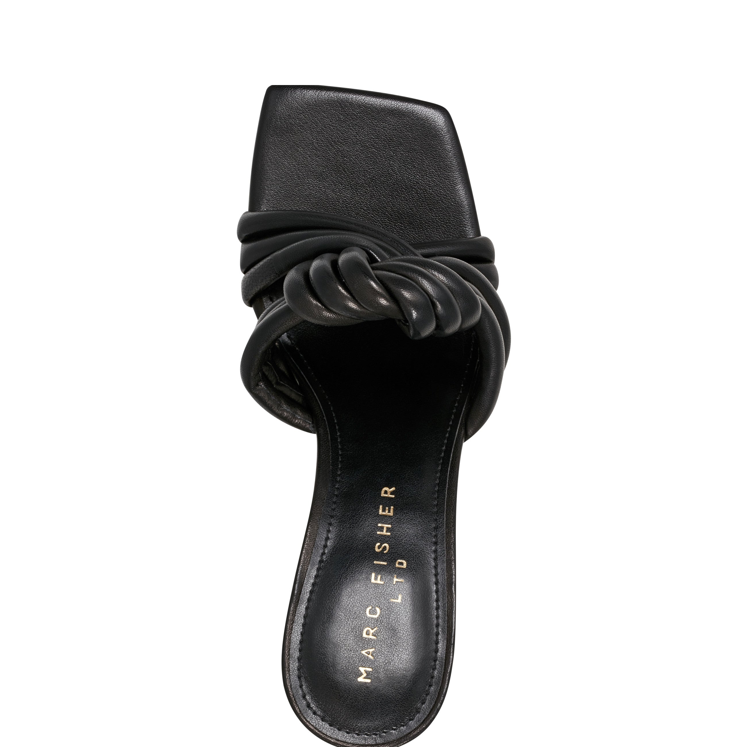 Dru Knotted Slide Sandal - Black