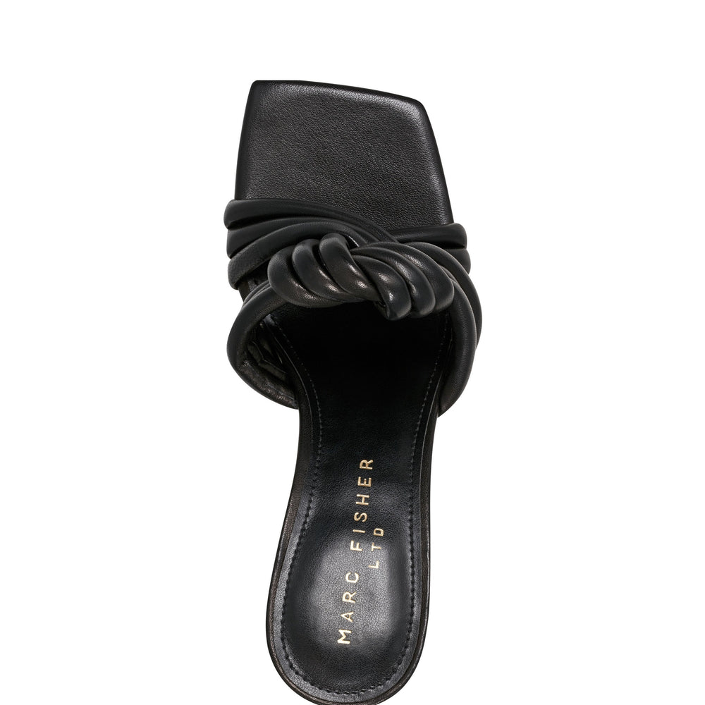 Dru Knotted Slide Sandal - Black