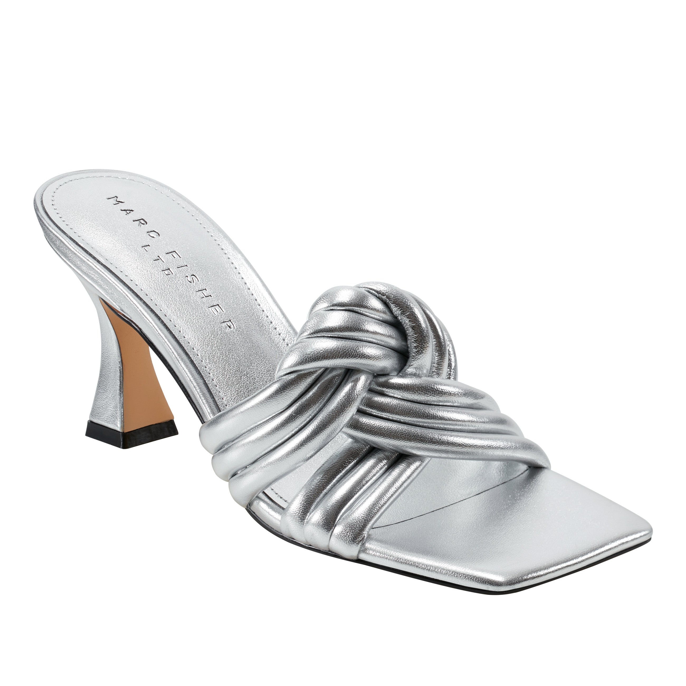 Dru Knotted Slide Sandal - Silver