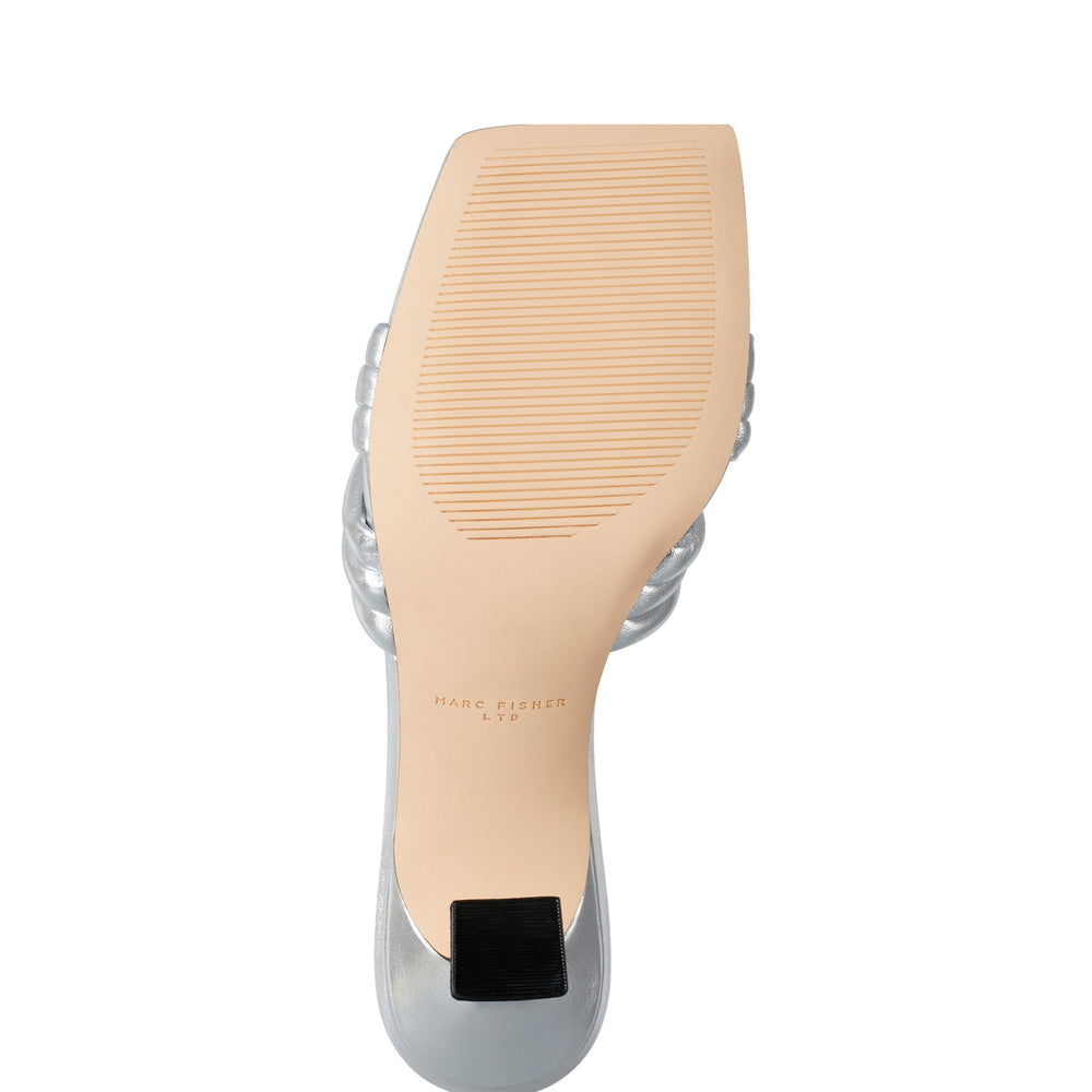 Dru Knotted Slide Sandal - Silver