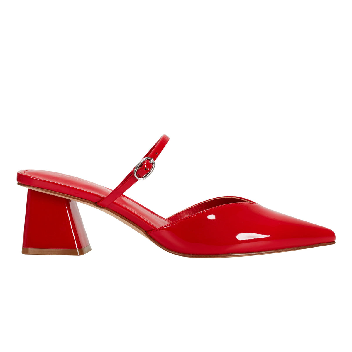 Lakey Heeled Mule - Red Patent