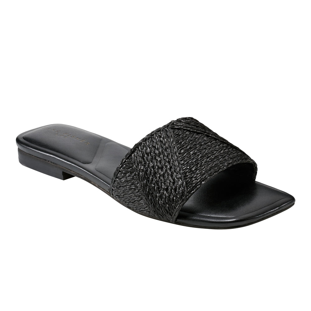 Murphy Flat Sandal - Black Raffia