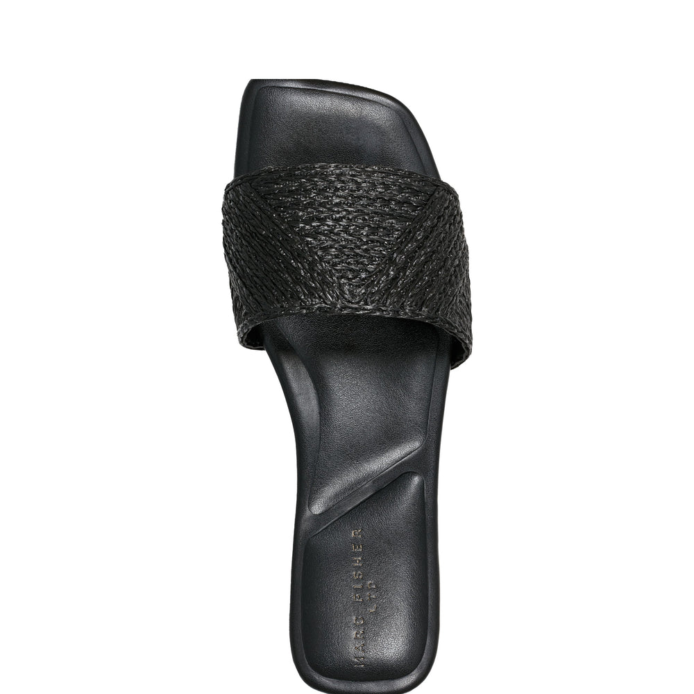 Murphy Flat Sandal - Black Raffia
