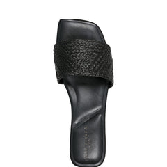 Murphy Flat Sandal - Black Raffia