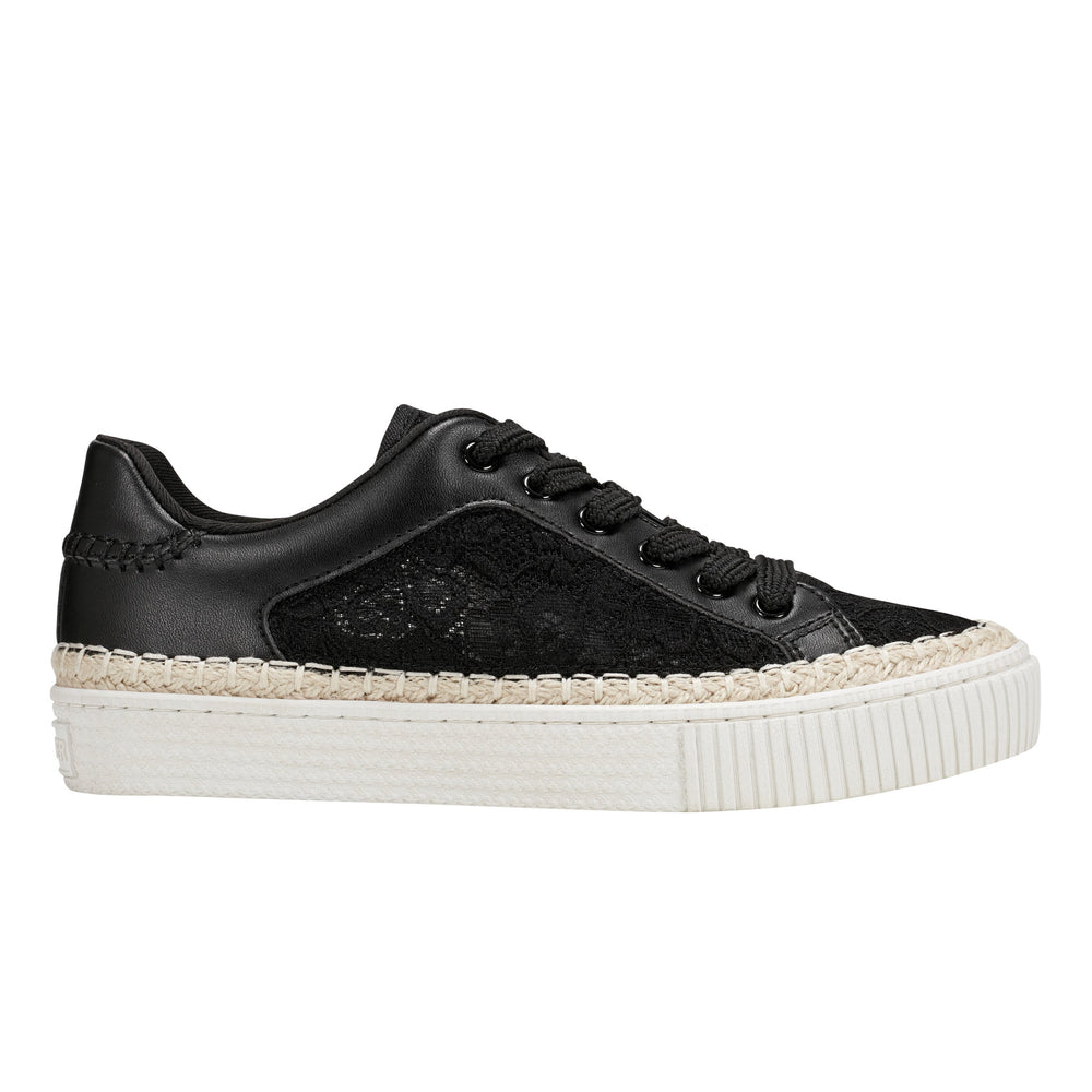 Spryng Platform Laceup Sneaker - Black/Lace