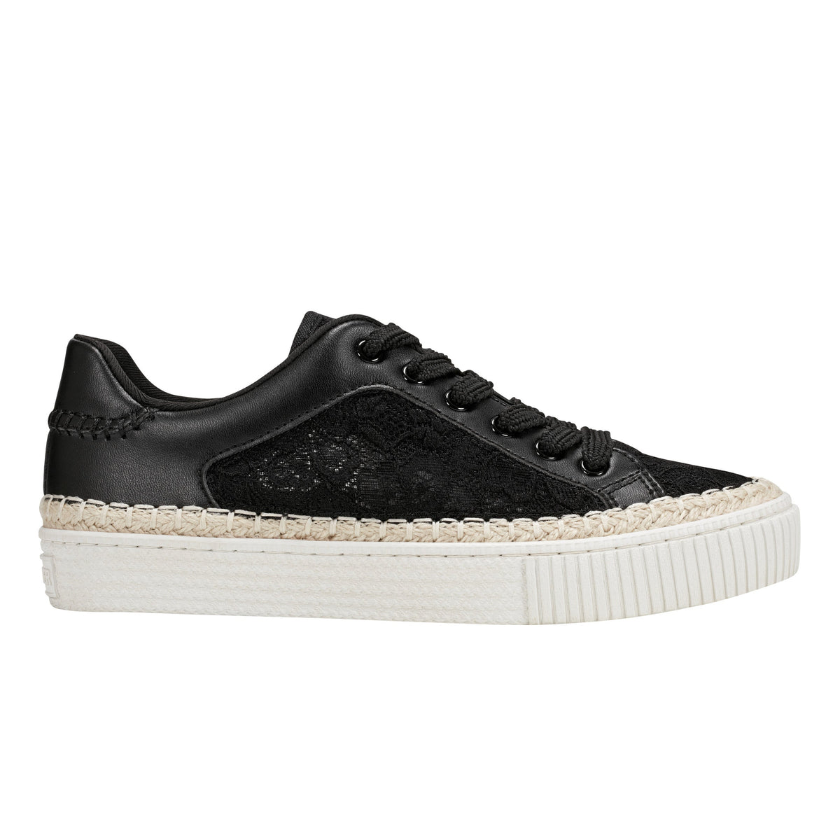 Spryng Platform Laceup Sneaker - Black/Lace