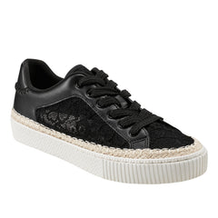 Spryng Platform Laceup Sneaker - Black/Lace