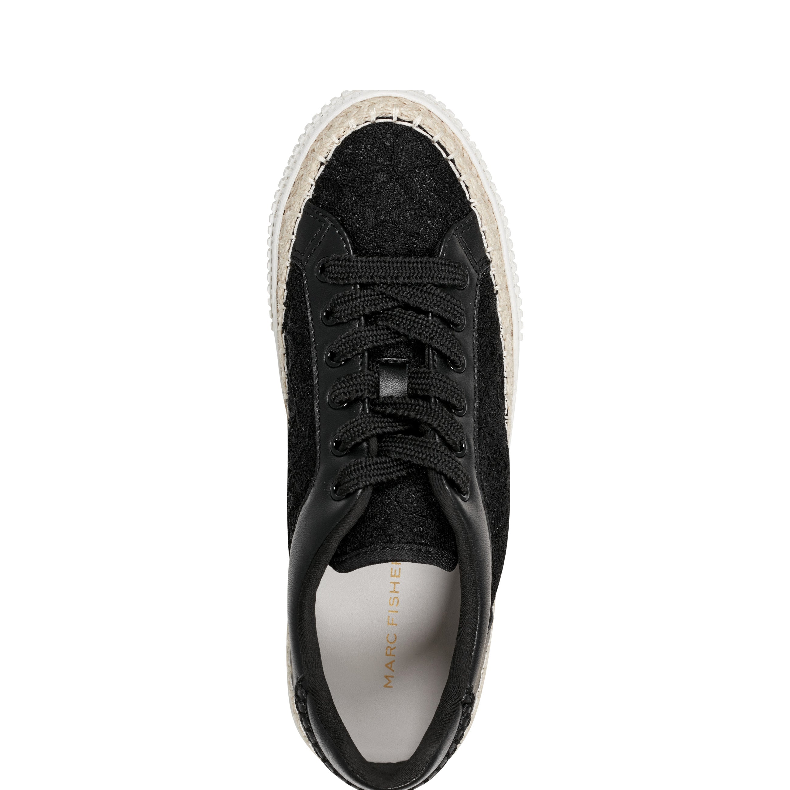 Spryng Platform Laceup Sneaker - Black/Lace