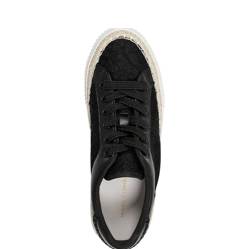 Spryng Platform Laceup Sneaker - Black/Lace