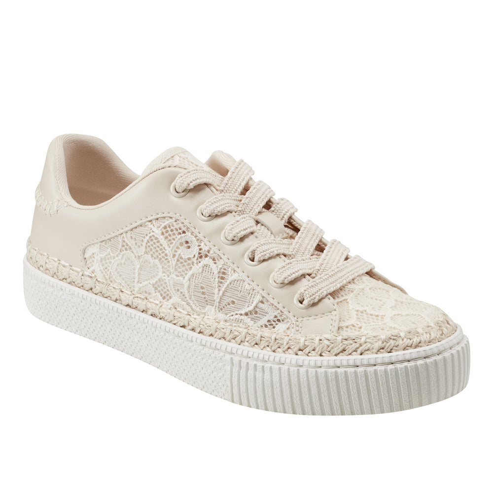 Spryng Platform Laceup Sneaker - Natrual/Lace