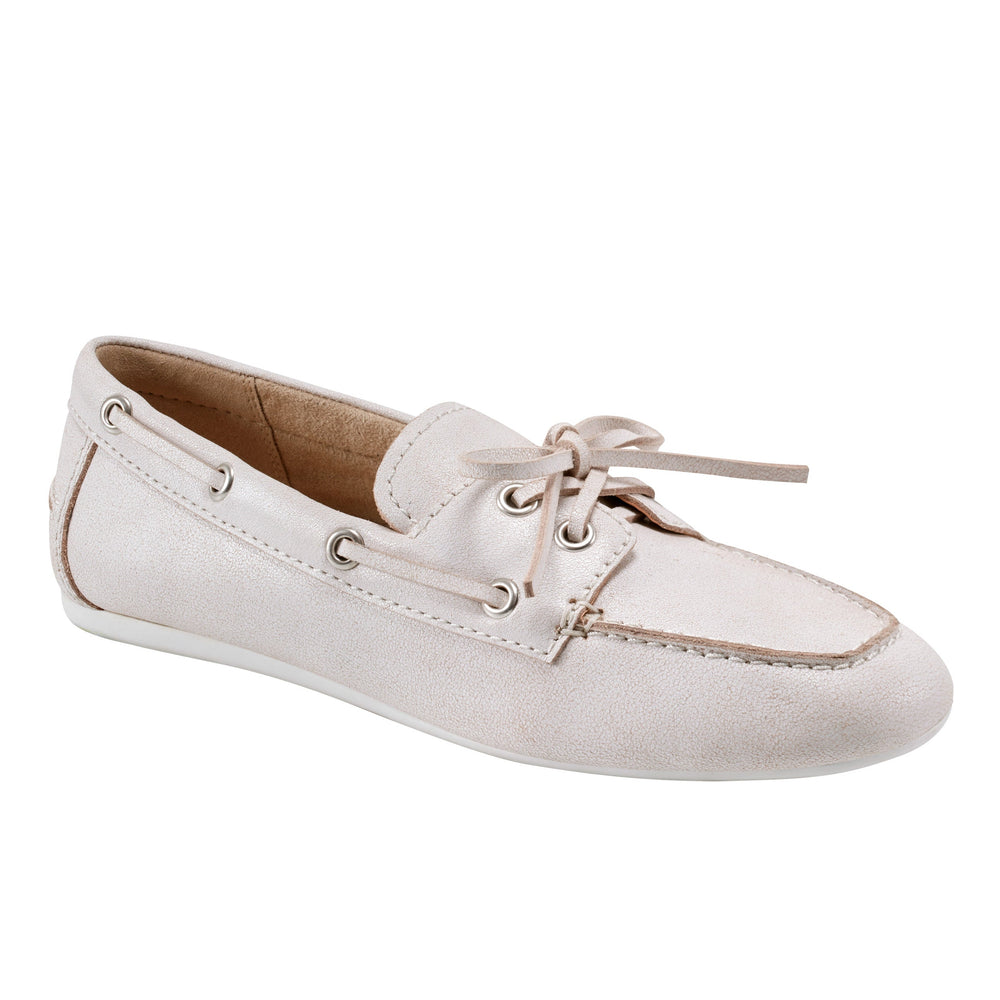 Uleena Boat Shoe In Light Natural Leather V Uleena Lna04 - Light Natural Leather