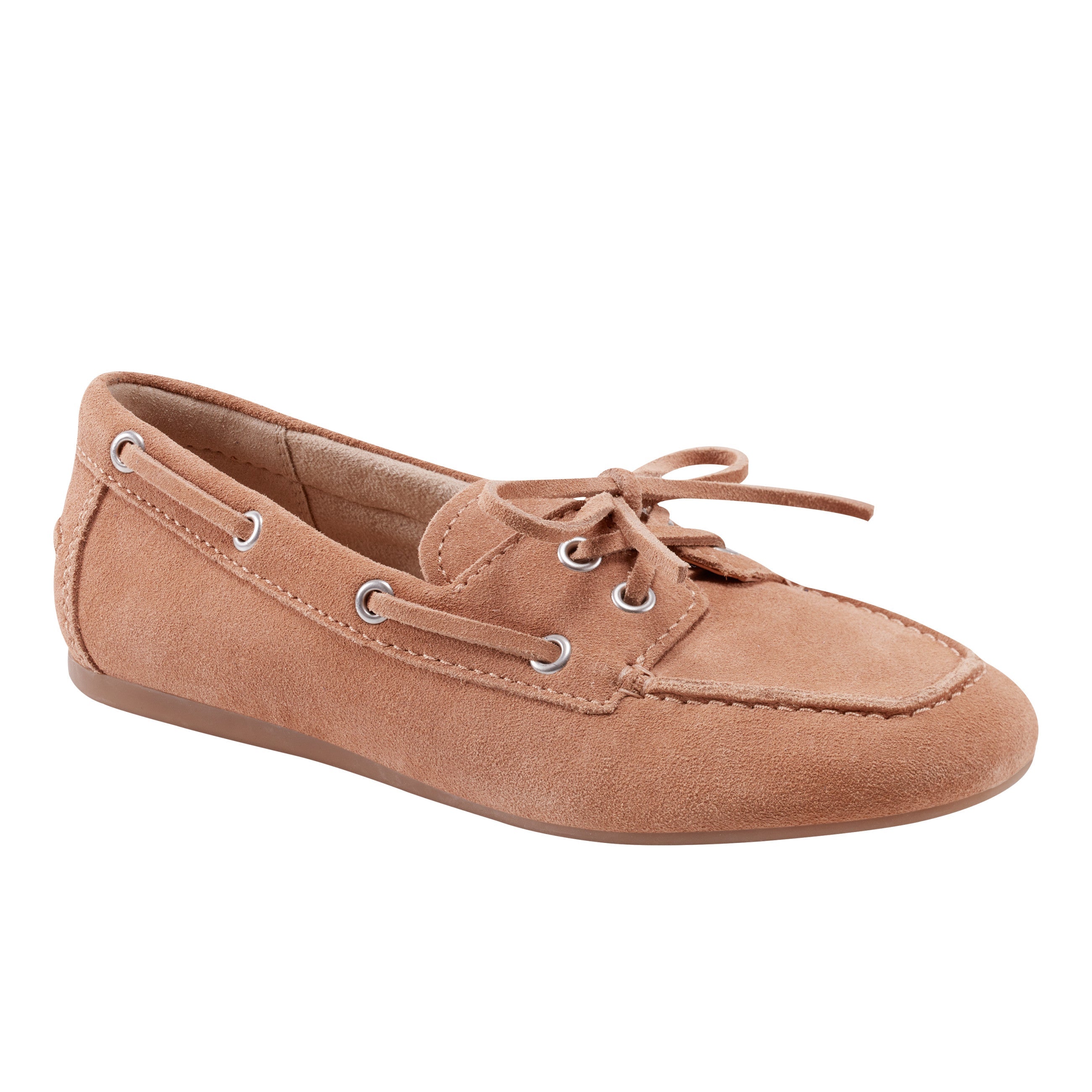 Uleena Boat Shoe In Natural Suede V Uleena Mna01 - Natural Suede