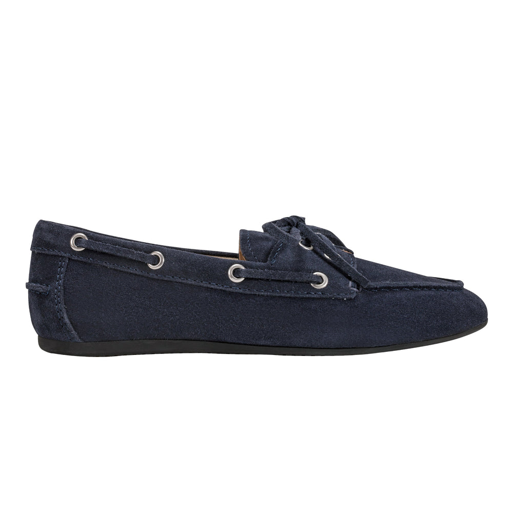 Uleena Boat Shoe In Navy Suede V Uleena Mbl01 - Navy Suede