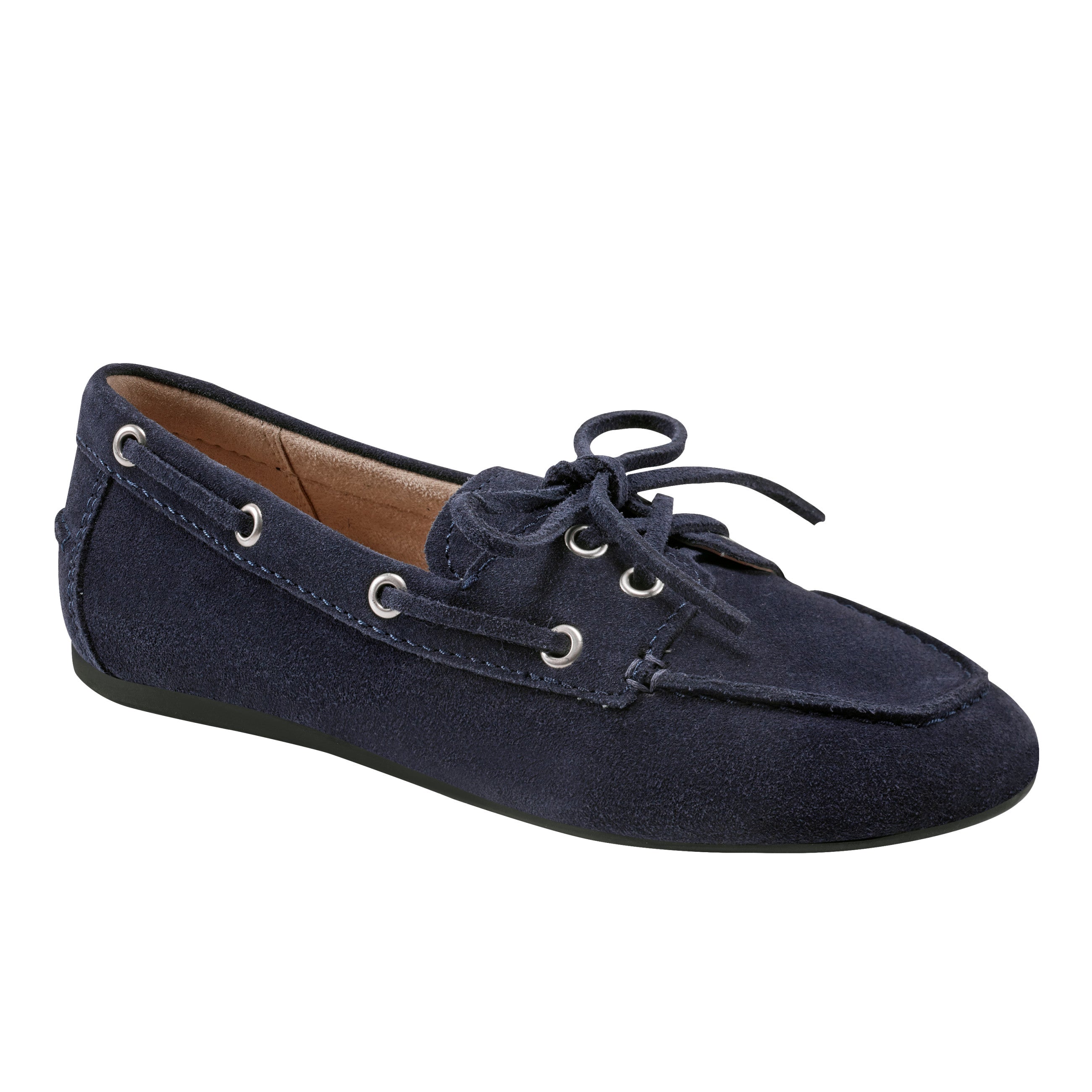 Uleena Boat Shoe In Navy Suede V Uleena Mbl01 - Navy Suede