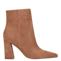 Yanara Heeled Bootie - Natural Suede
