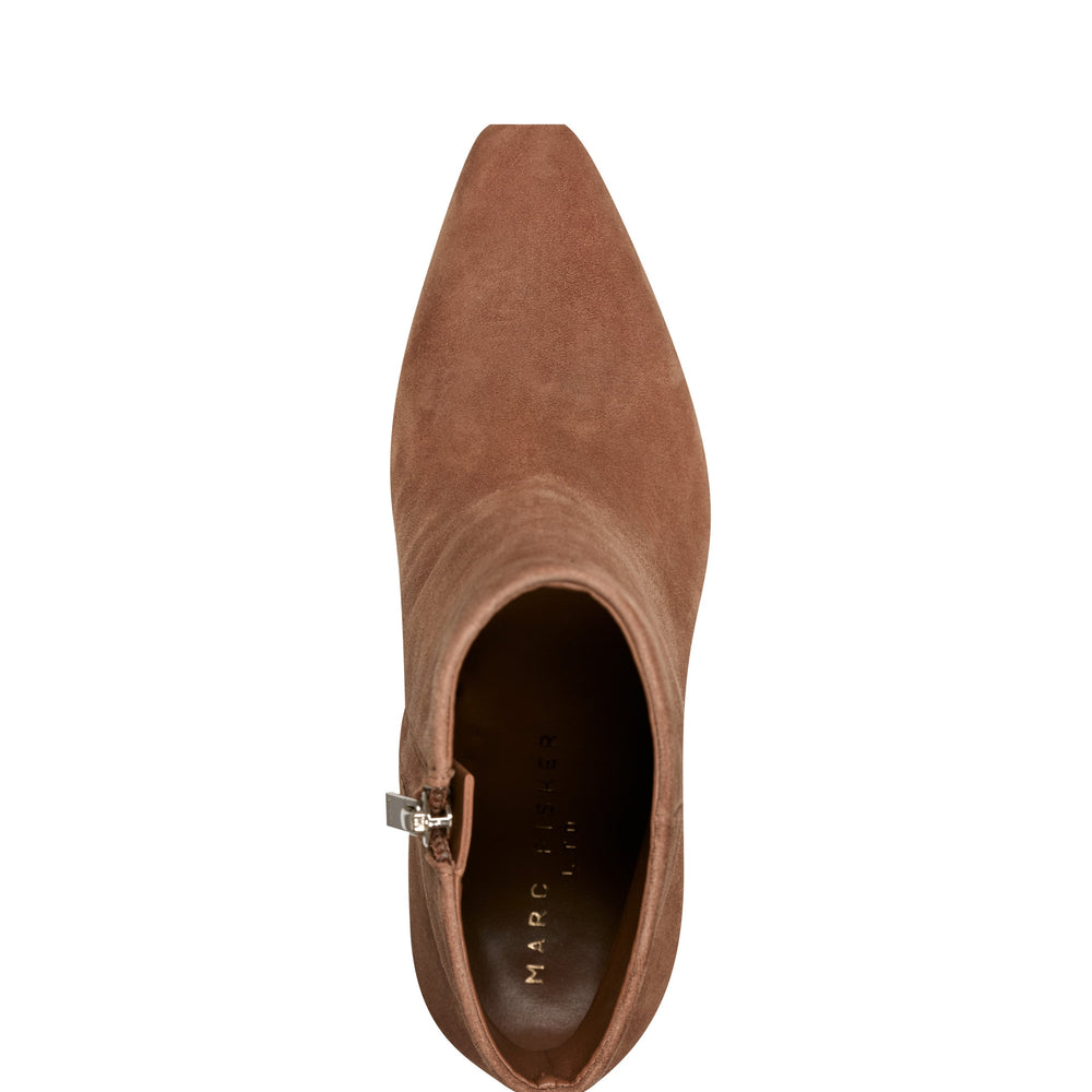 Yanara Heeled Bootie - Natural Suede