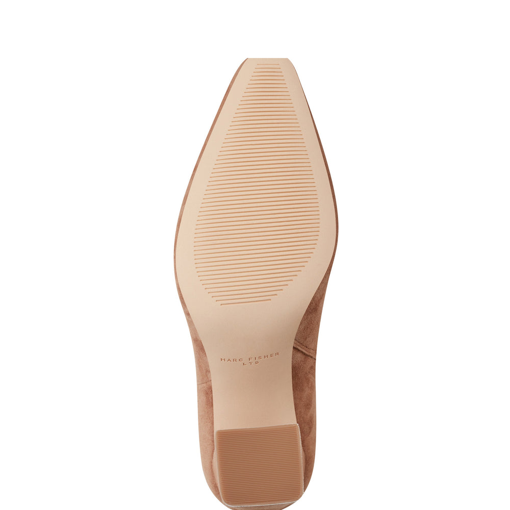 Yanara Heeled Bootie - Natural Suede