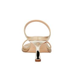 Alonde Heeled Slide Sandal - Platino Leather