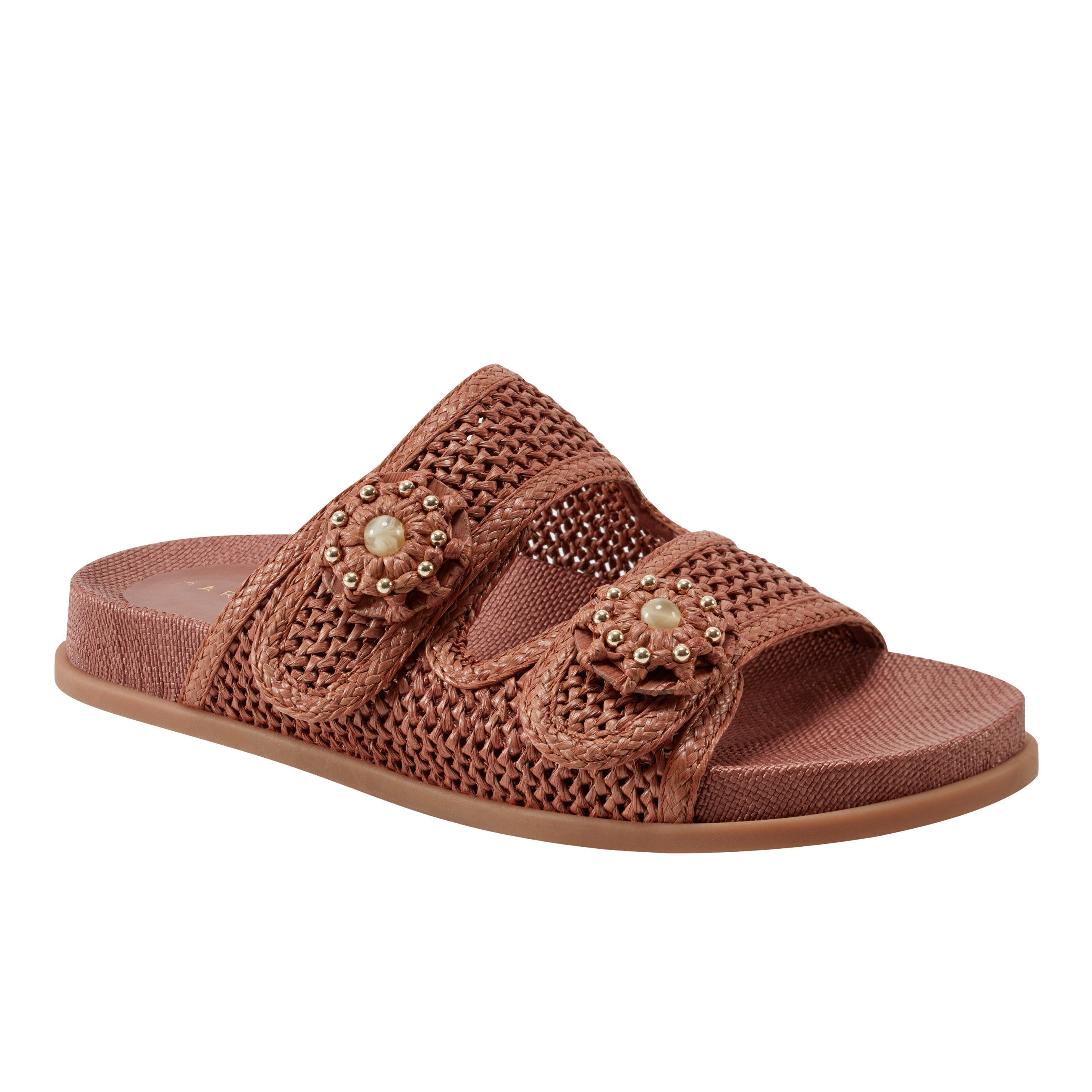 Valena Woven Footbed Sandal - Brown Raffia