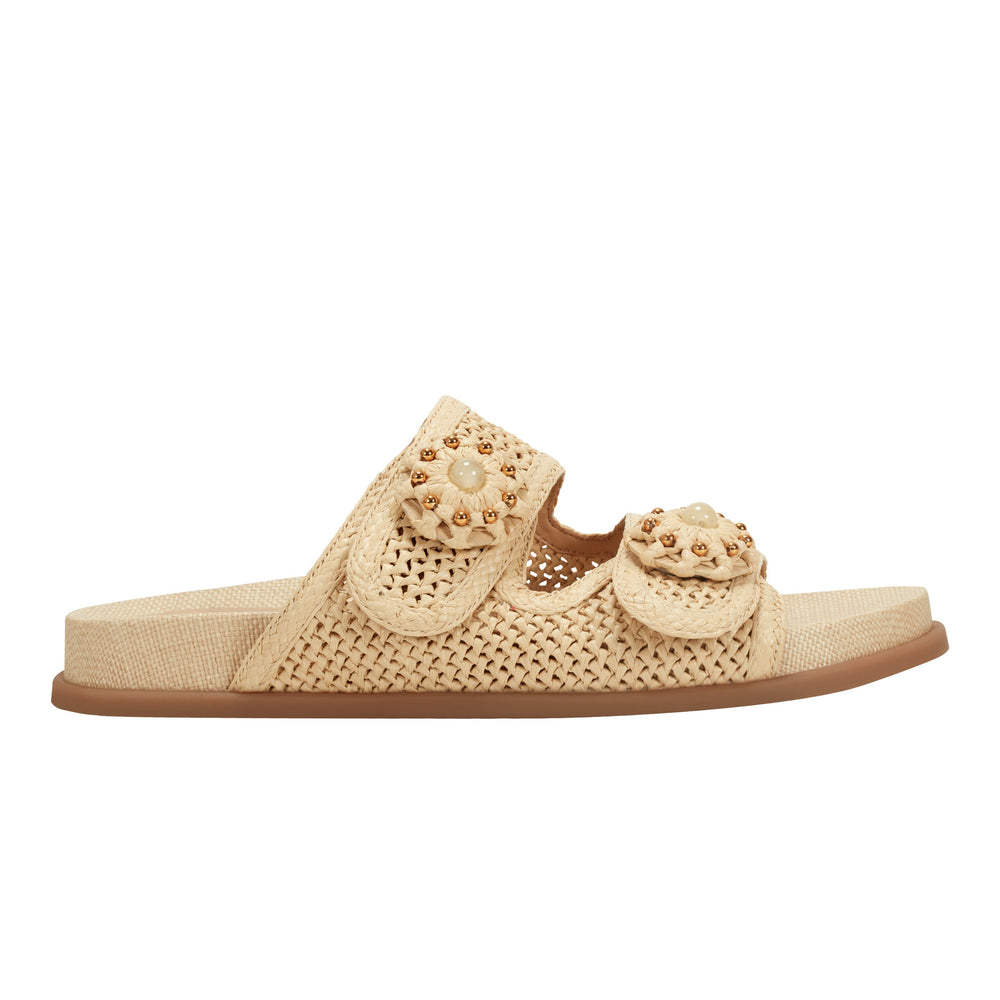 Valena Woven Footbed Sandal - Natural Raffia