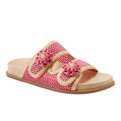 Valena Woven Footbed Sandal - Pink Raffia
