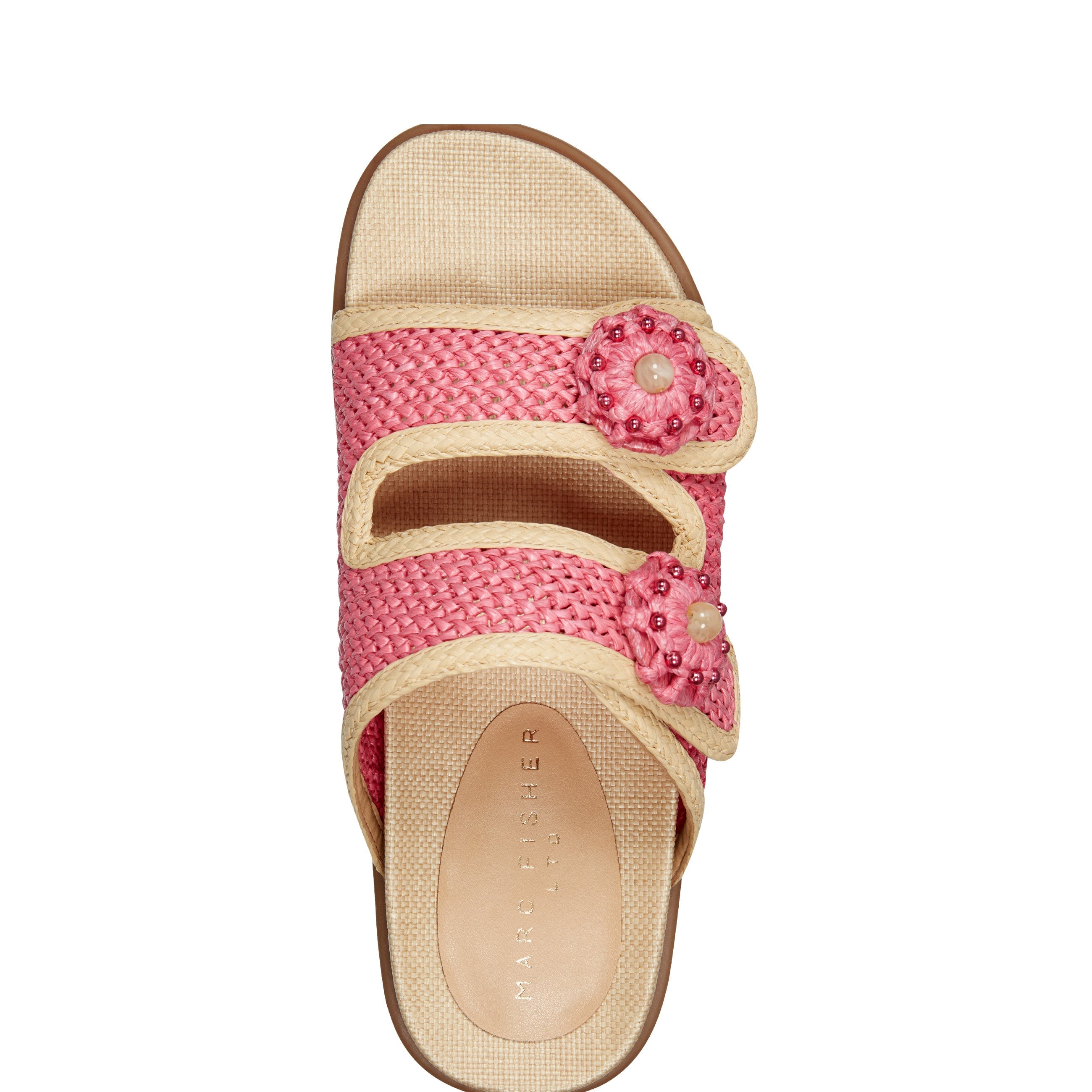 Valena Woven Footbed Sandal - Pink Raffia