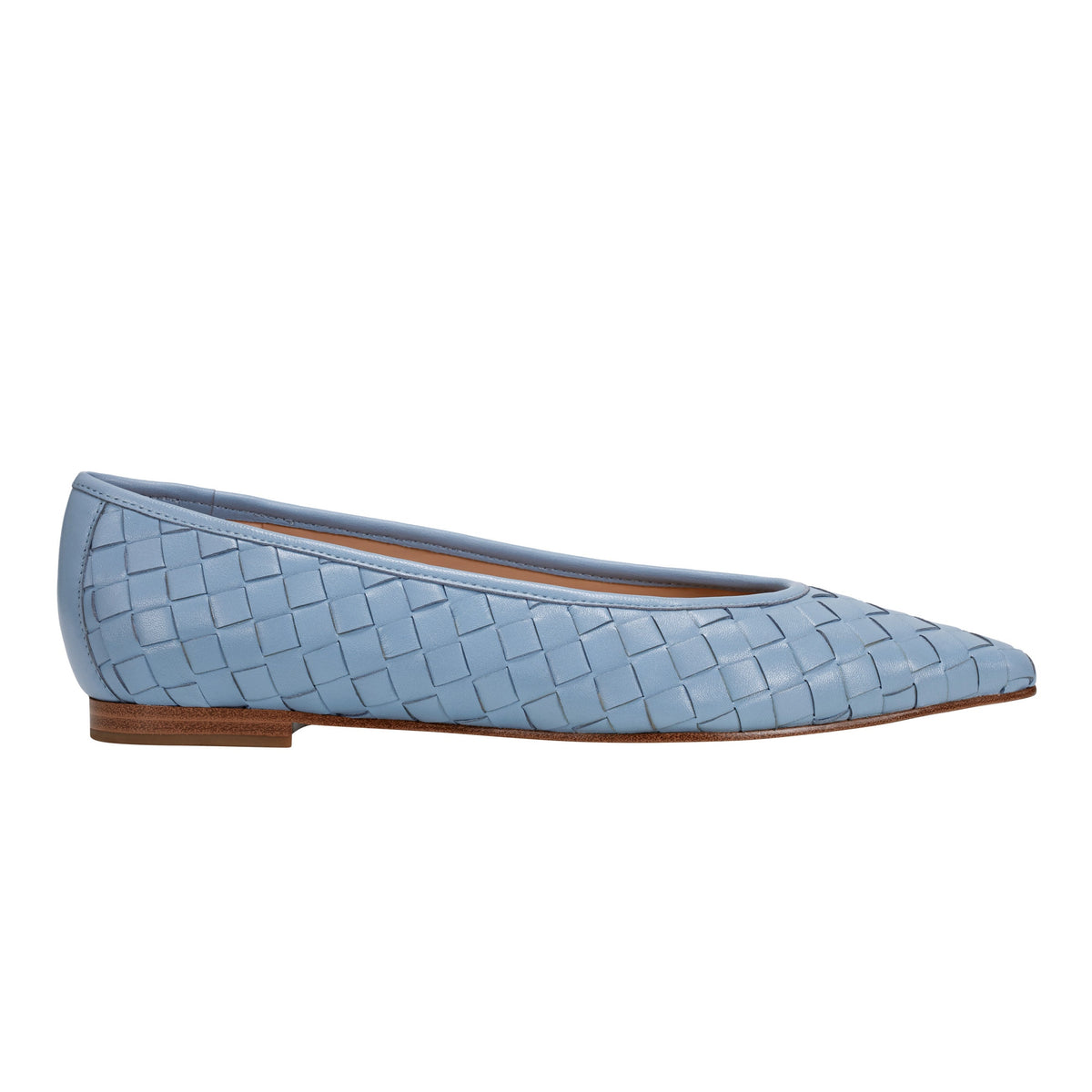Damaria Woven Flat - Blue Leather