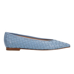 Damaria Woven Flat - Blue Leather