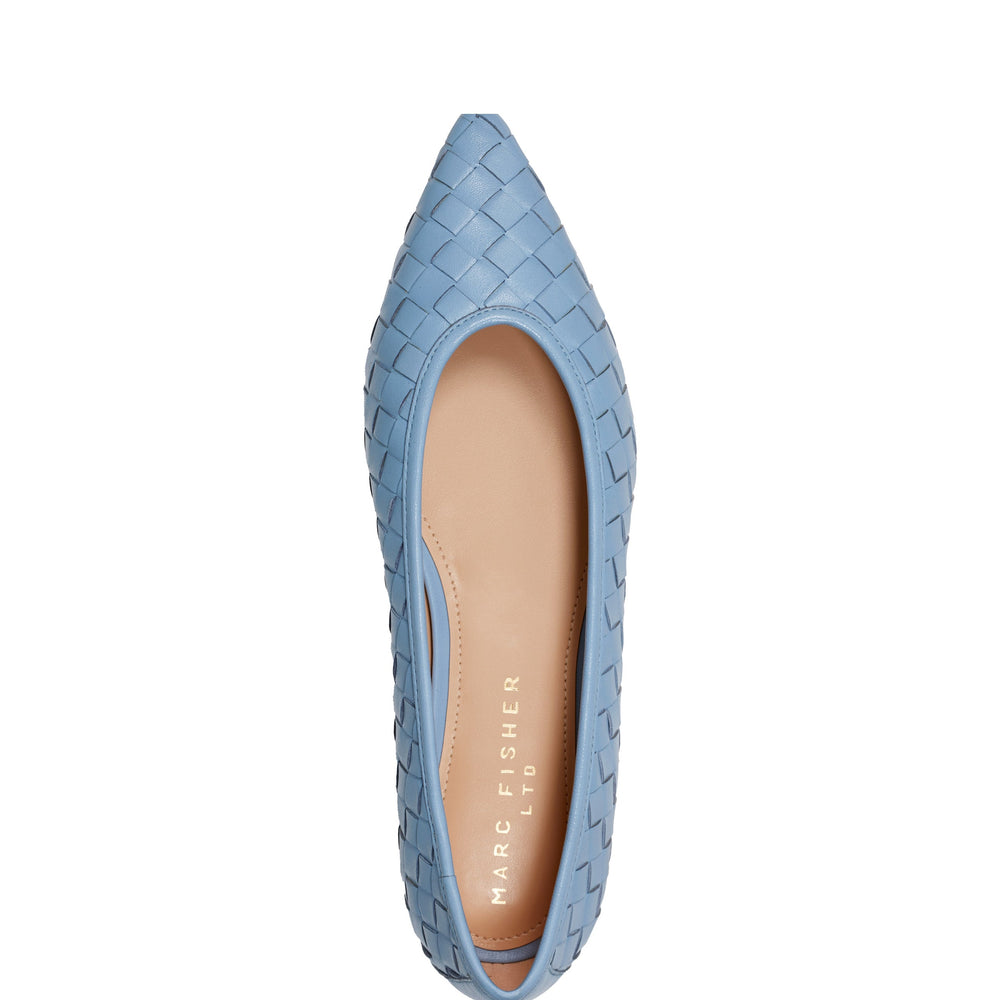 Damaria Woven Flat - Blue Leather