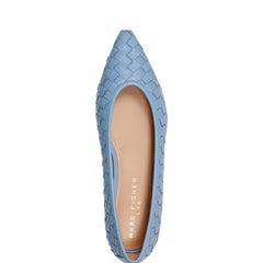 Damaria Woven Flat - Blue Leather