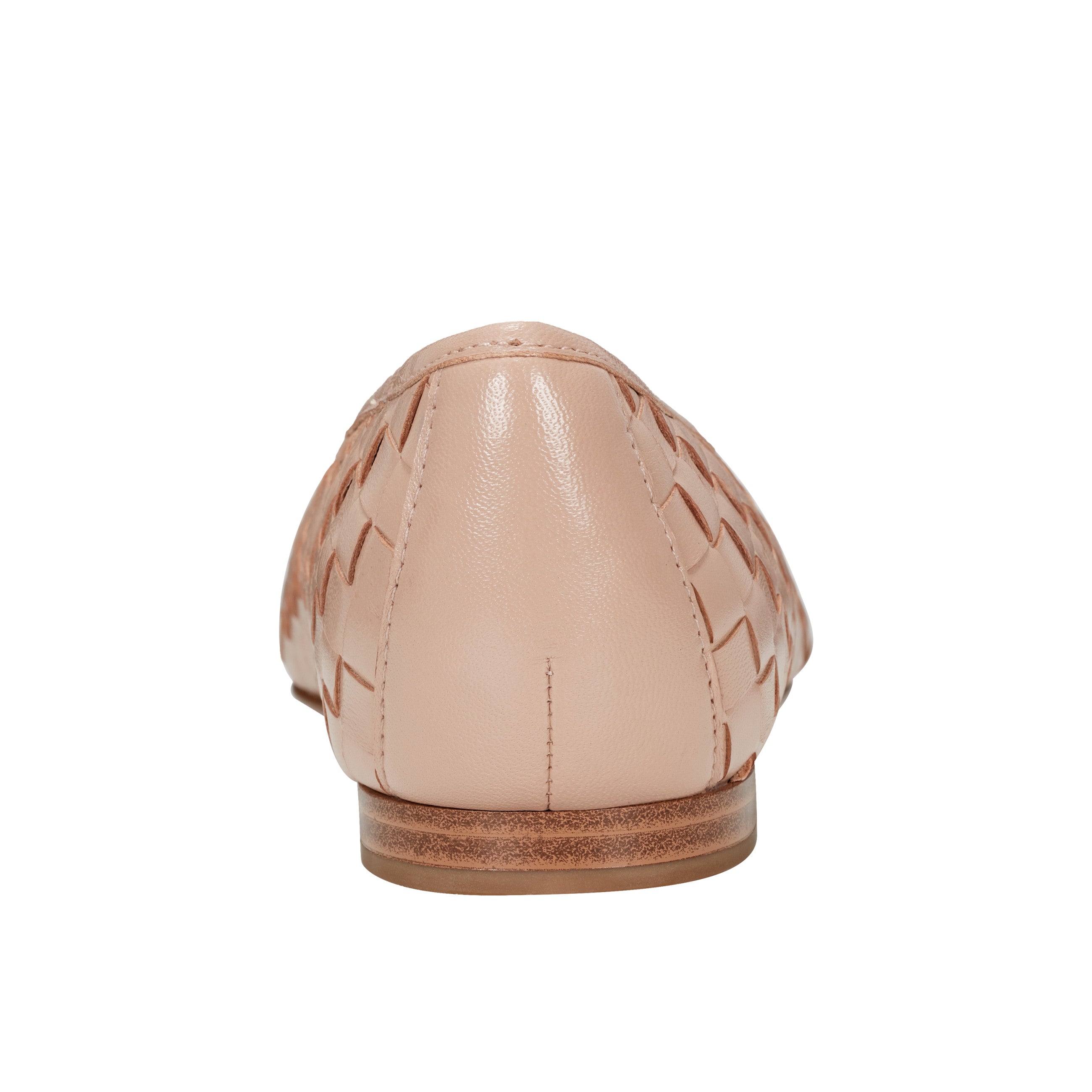 Damaria Woven Flat - Natural Leather