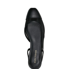 Dela Closed Toe Slingback Dress Flat - Black Mesh