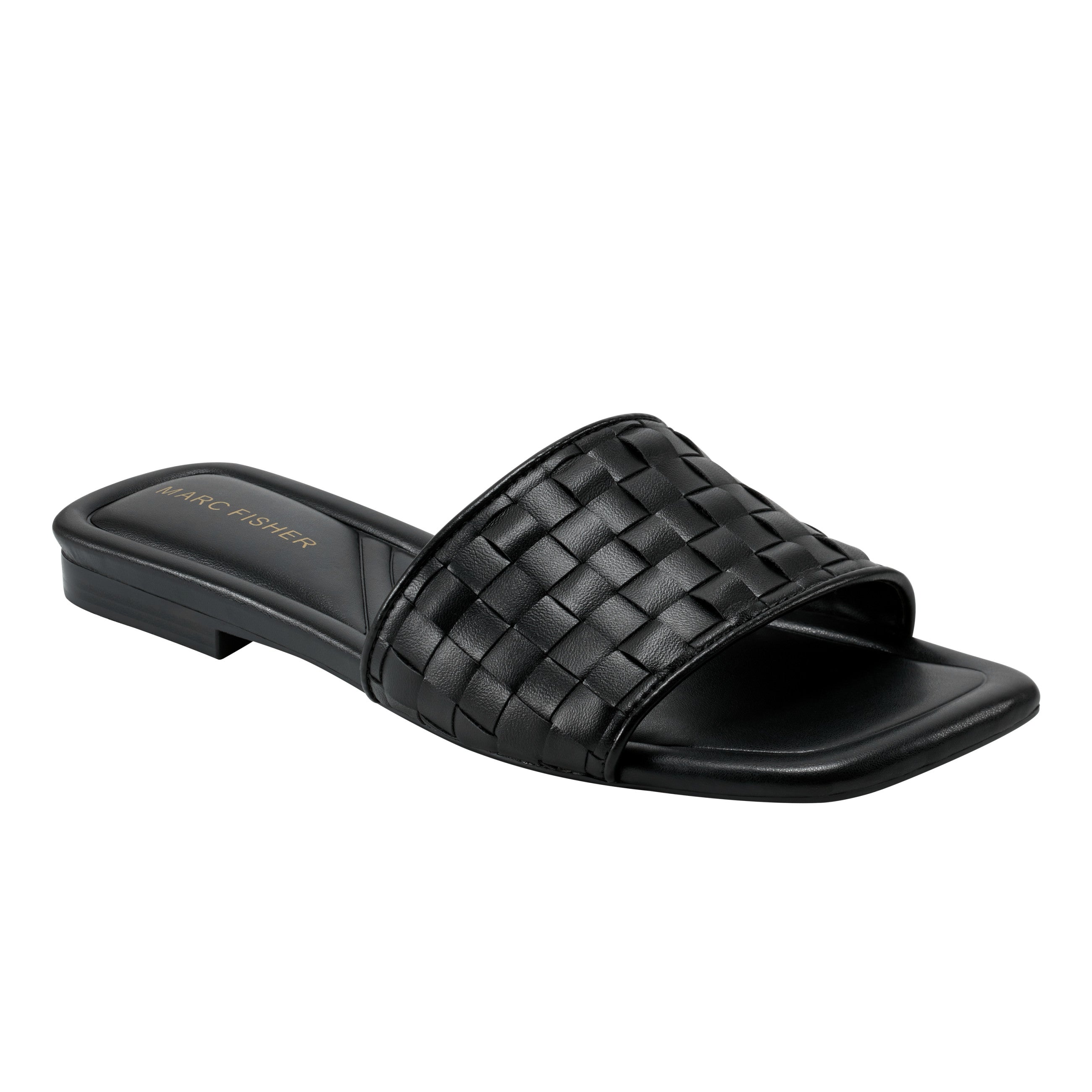 Lecee Woven Flat Sandal - Black