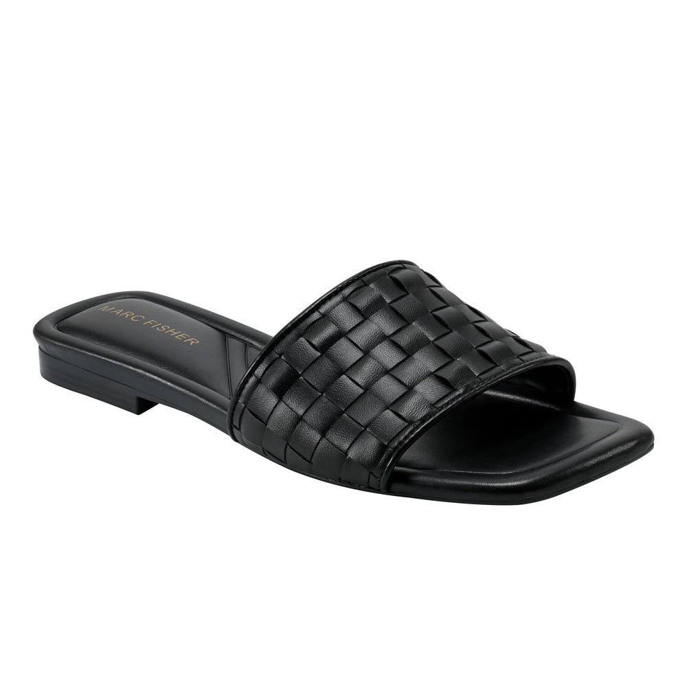 Lecee Woven Flat Sandal - Black