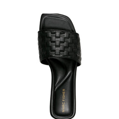 Lecee Woven Flat Sandal - Black