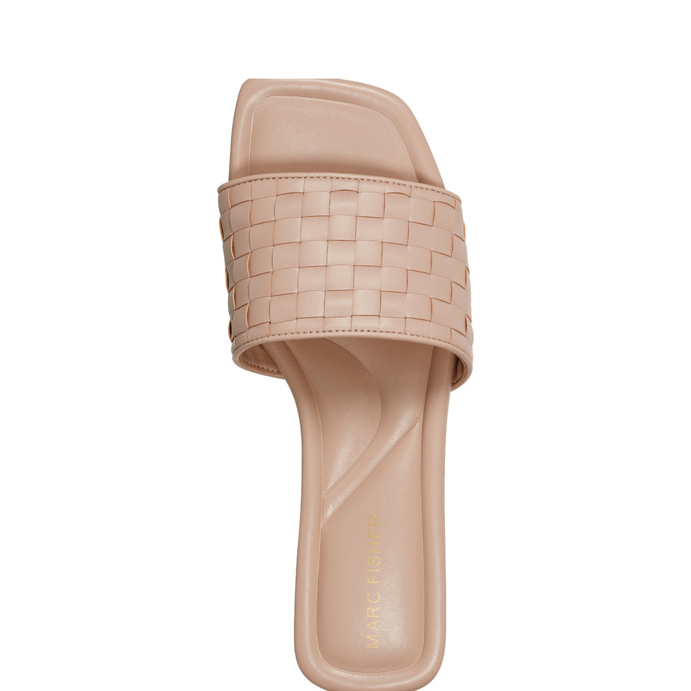 Lecee Woven Flat Sandal - Light Natural