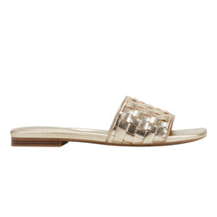 Lecee Woven Flat Sandal - Platino