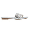 Lecee Woven Flat Sandal - Silver