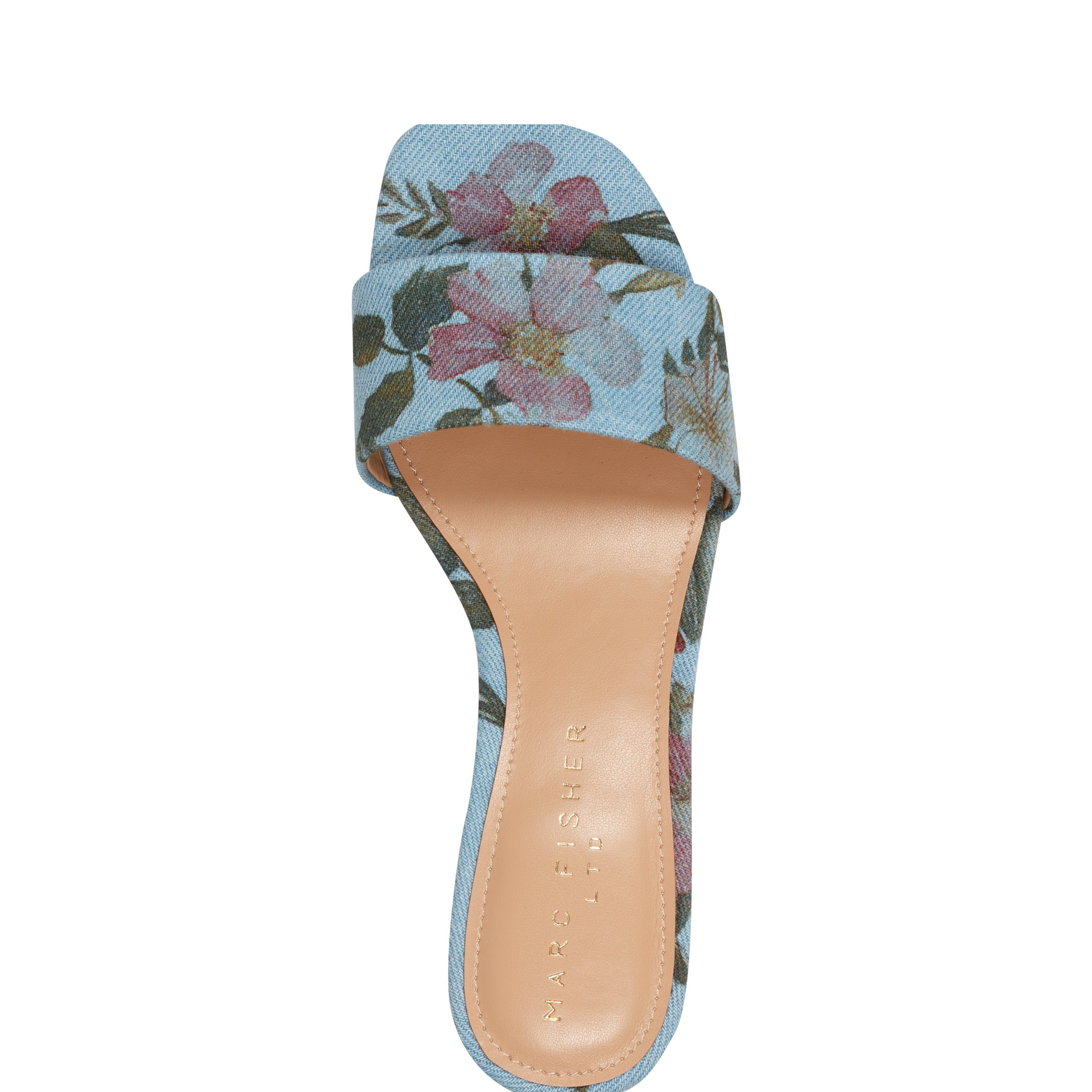 Olysa Slide Dress Sandal - Blue Floral